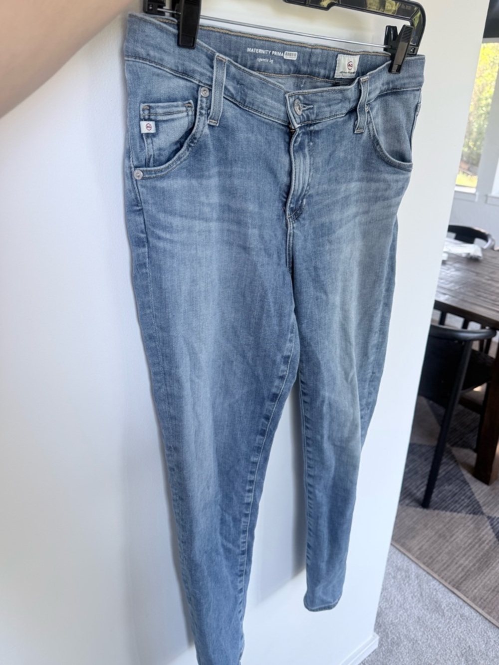 AG Adriano Goldschmied Light Blue Skinny Maternity Jeans
